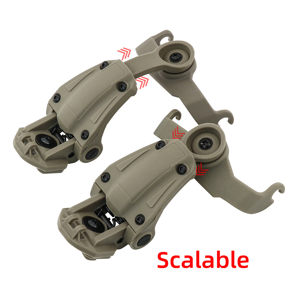 TAC-SKY Tactical Helmet rail Adapter for Team Wendy helmet and Howard Impact Sport Electronic Earmuff Airsoft(1pair)