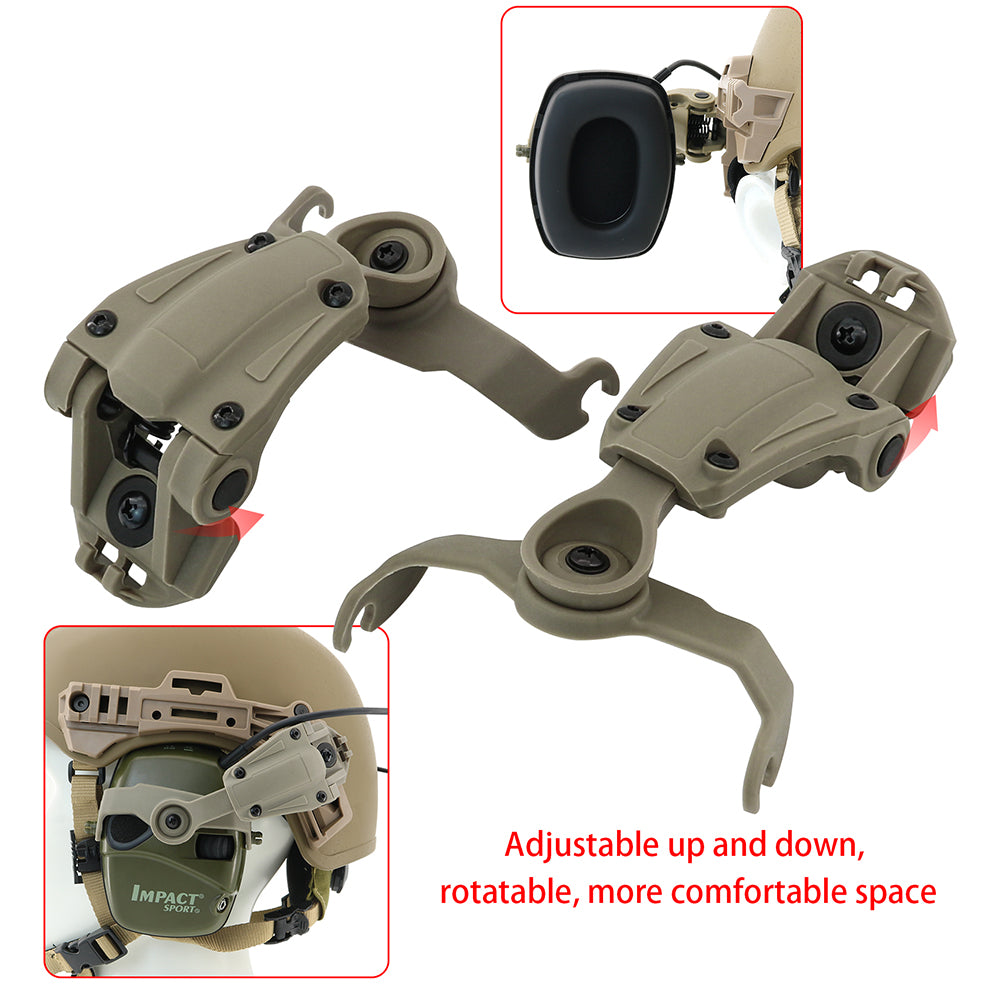 TAC-SKY Tactical Helmet rail Adapter for Team Wendy helmet and Howard Impact Sport Electronic Earmuff Airsoft(1pair)