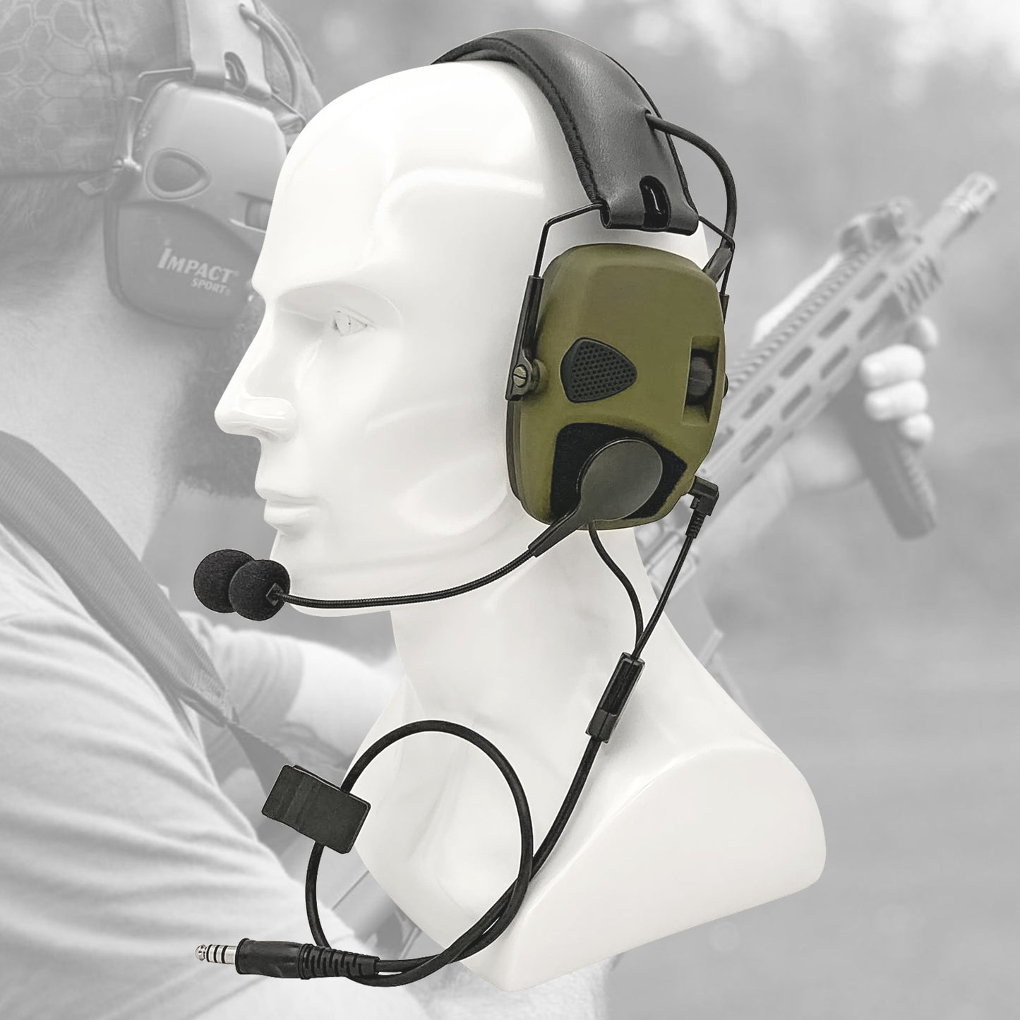 TAC-SKY Tactical Headset kit Y Cable with Microphone and U94 PTT Adapter Compatible with Sordin Supreme Pro Ipsc Version Headset