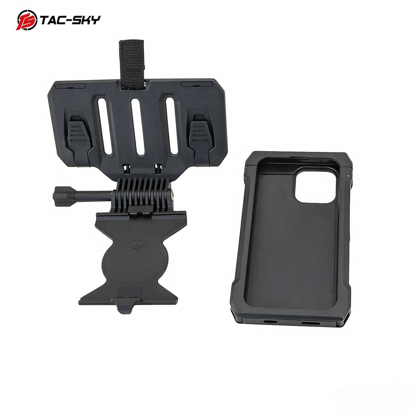 TAC-SKY New Detachable Tactical Phone Chest Mount MOLLE for iPhone 14–15 PULS Size L