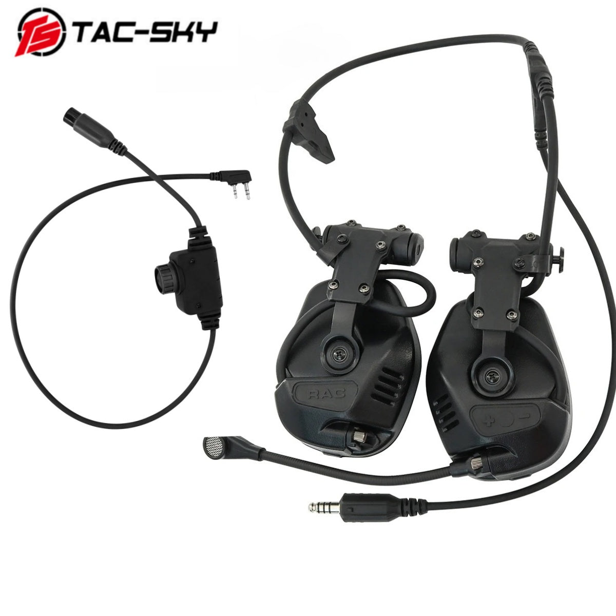 TAC-SKY Tactical RAC Civilian Headset, Compatible with the Fast Helmet ARC Rail Adapter