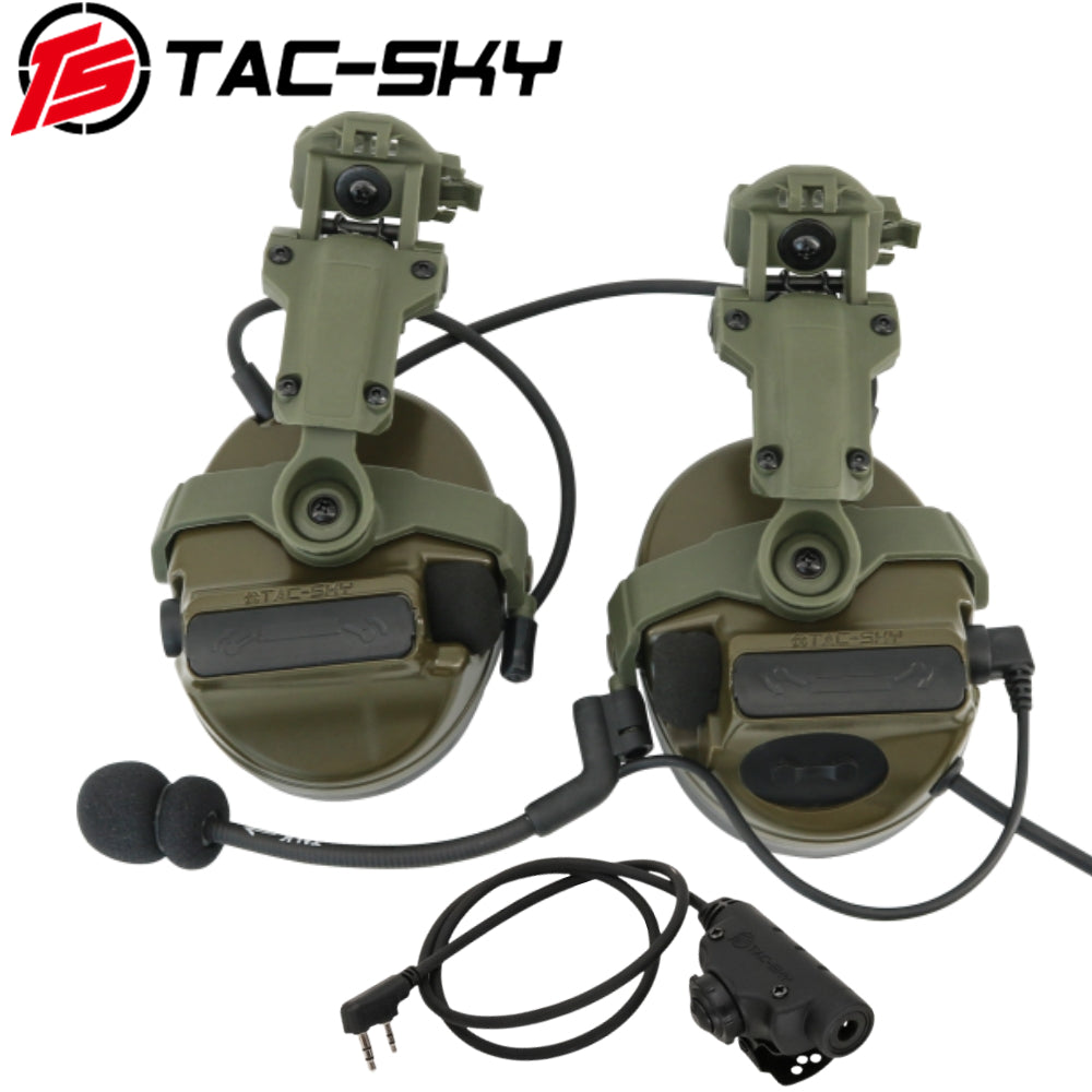 TS TAC-SKY ARC Rail Helmet Mount Electronic Hearing protection Tactical Headset C3 for Airsoft