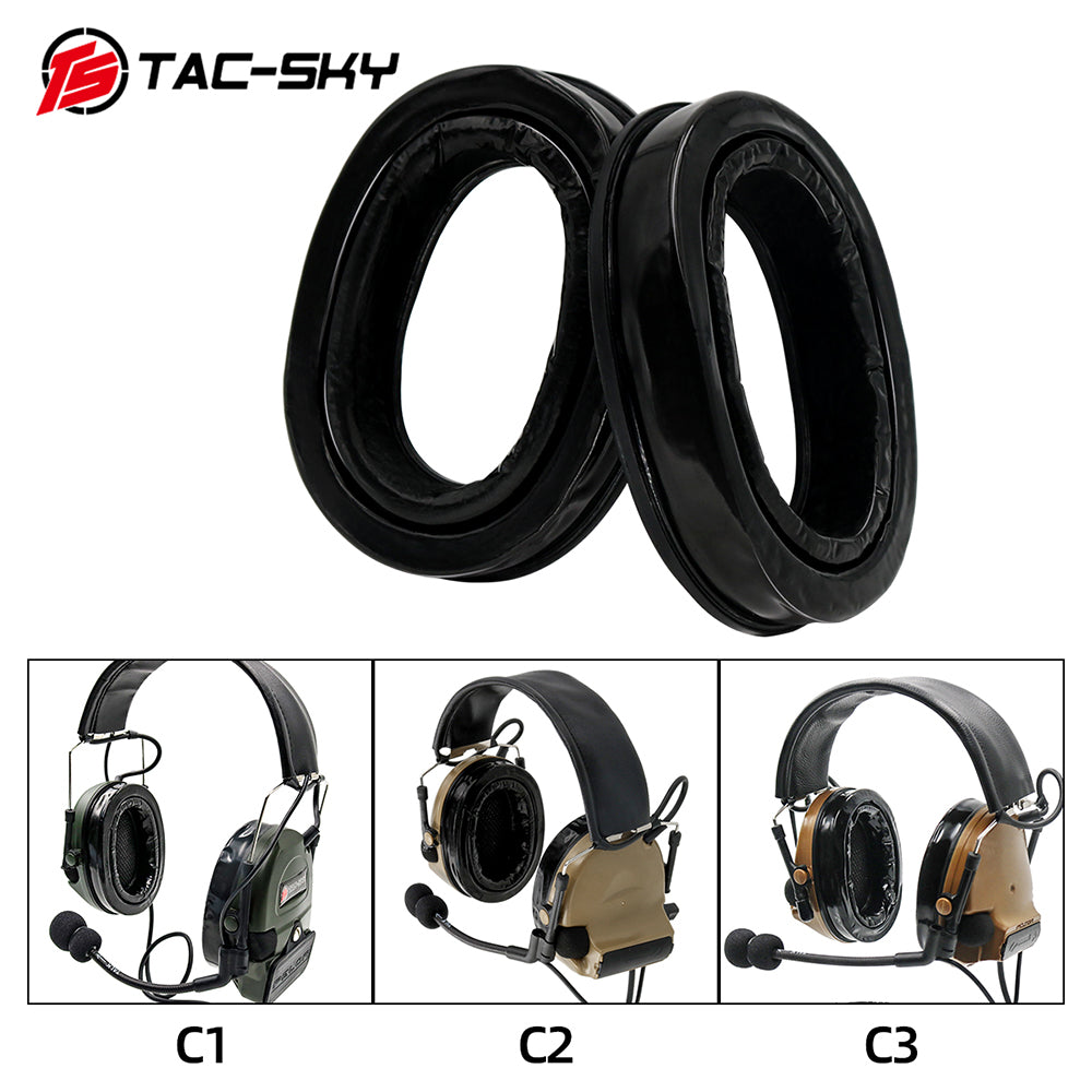 TS TAC-SKY Tactical Headset Accessories Silicone Ear Pads Compatible with C2/C3 Headphones