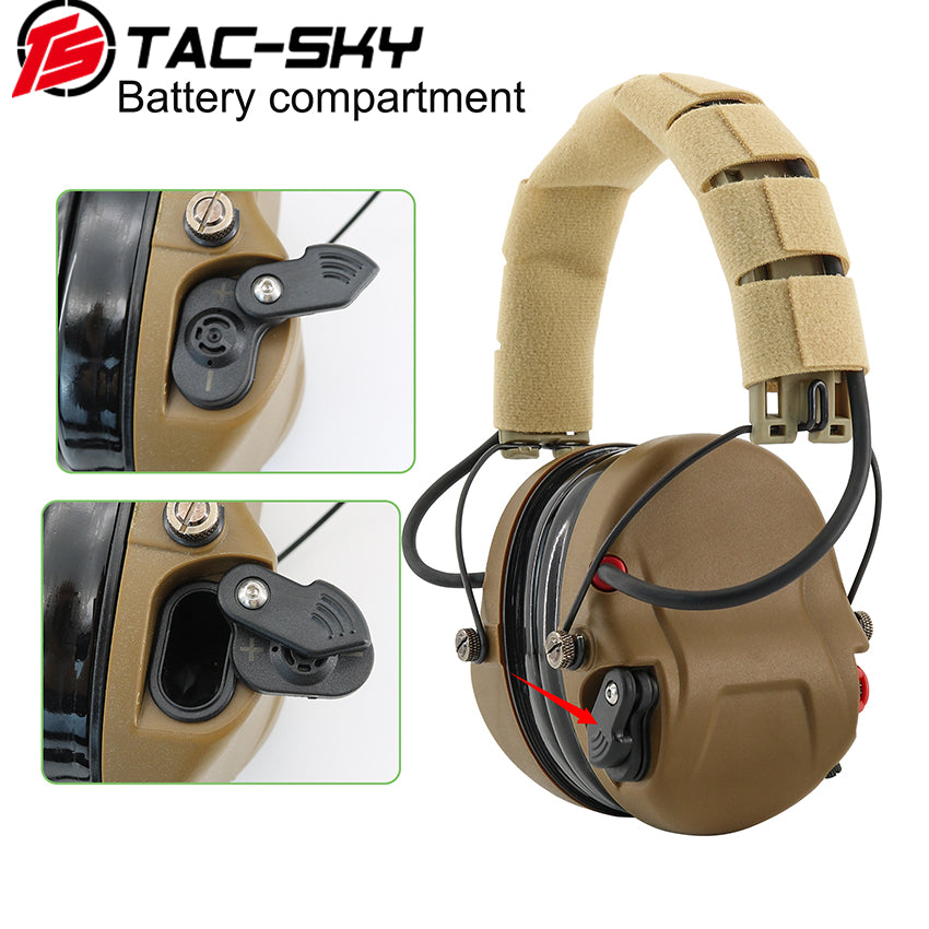 TS TAC-SKY IPSC M300 Tactical Headset Noise-canceling Hearing Protection for Airsoft