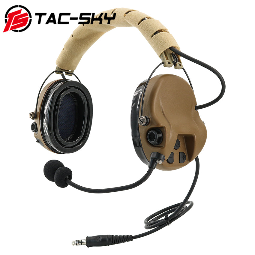 TS TAC-SKY Hearing Protection Noise Cancelling Military Version Tactical Headset M301 + V2 PTT