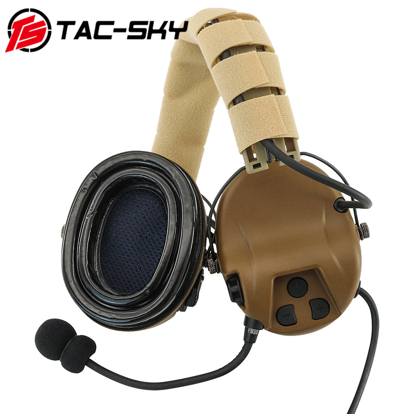 TS TAC-SKY Hearing Protection Noise Cancelling Military Version Tactical Headset M301 + V2 PTT