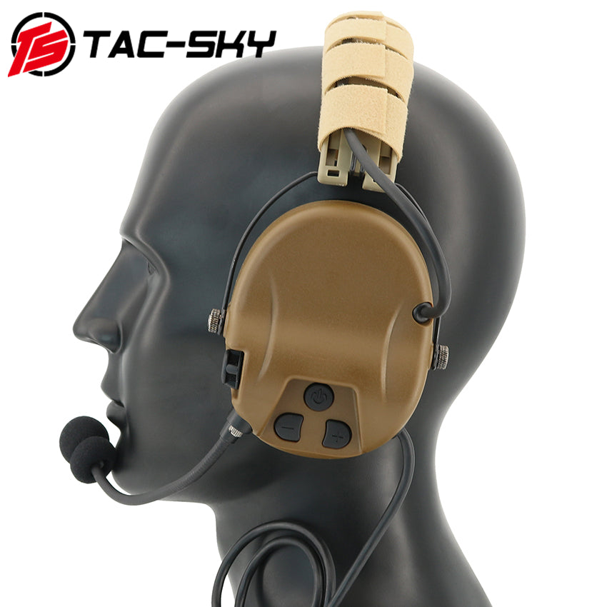 TS TAC-SKY Hearing Protection Noise Cancelling Military Version Tactical Headset M301 + V2 PTT