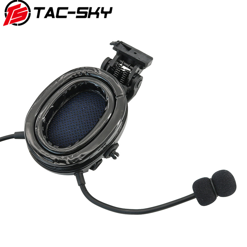 TS TAC-SKY ARC Rail Helmet Mount Single Side Communication Tactical Headset + U94 PTT