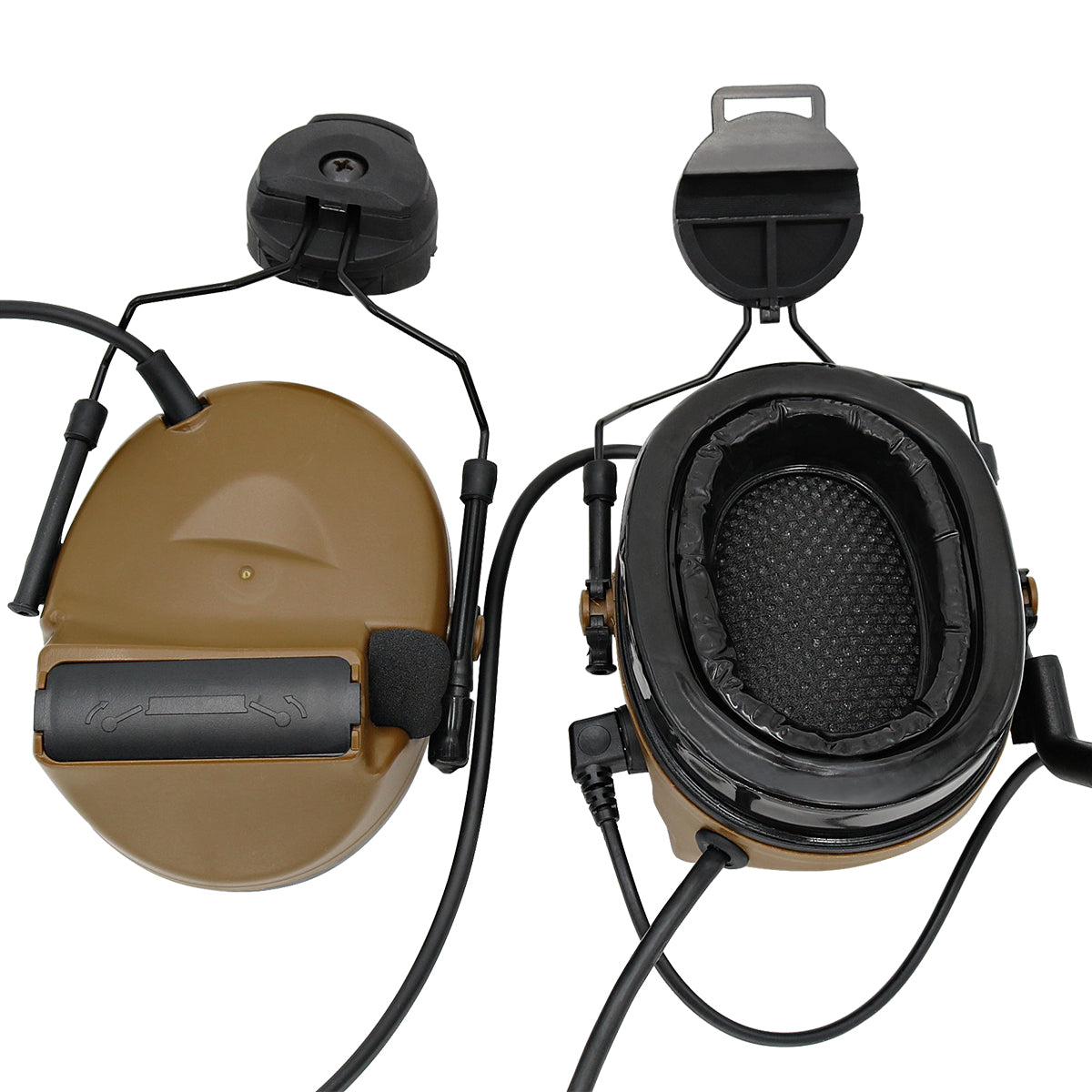 TAC-SKY C2 Tactical Headset Helmet Version With Rail Adapter Noise reduction Airsoft Hunting