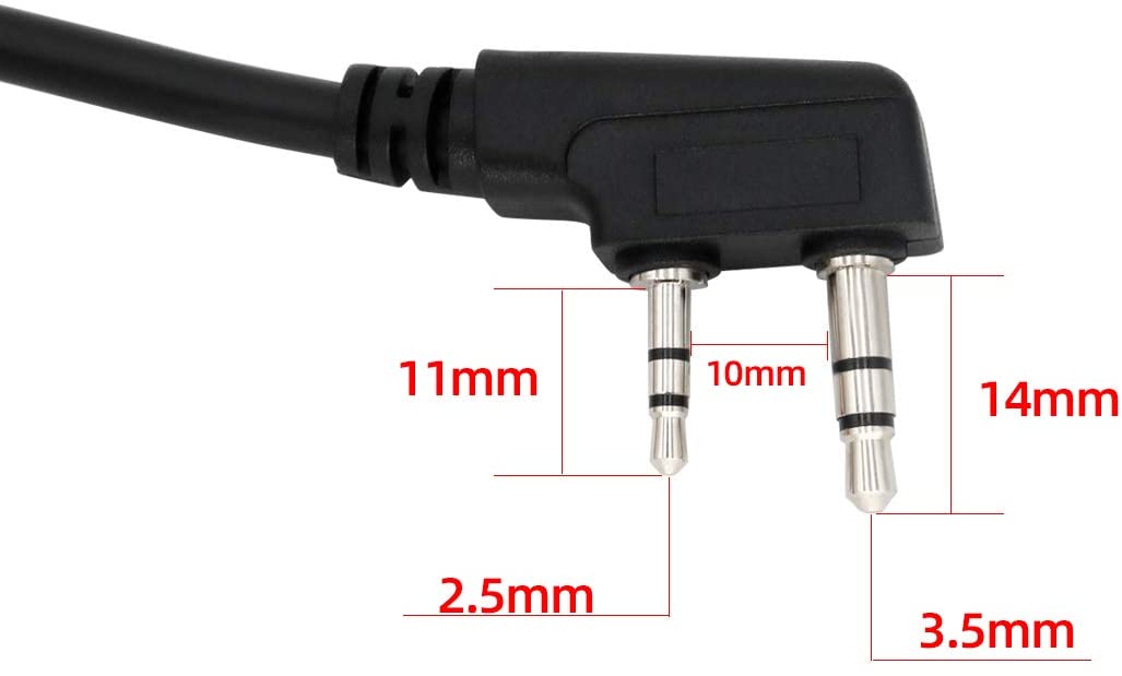 TAC-Sky U94 PTT System Adapter 2 Pin 7.0mm Plug Push to Talk for Kenwood/Baofeng Radio(Civilian Version)