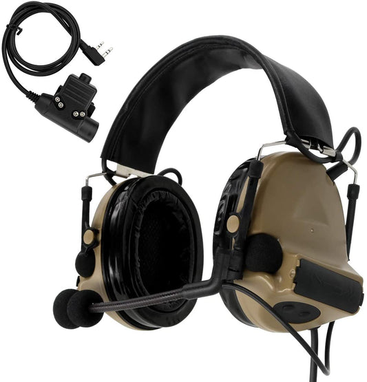 TAC-SKY C2 Tactical Headset Sound Amplification with Microphone for Airsoft Sports