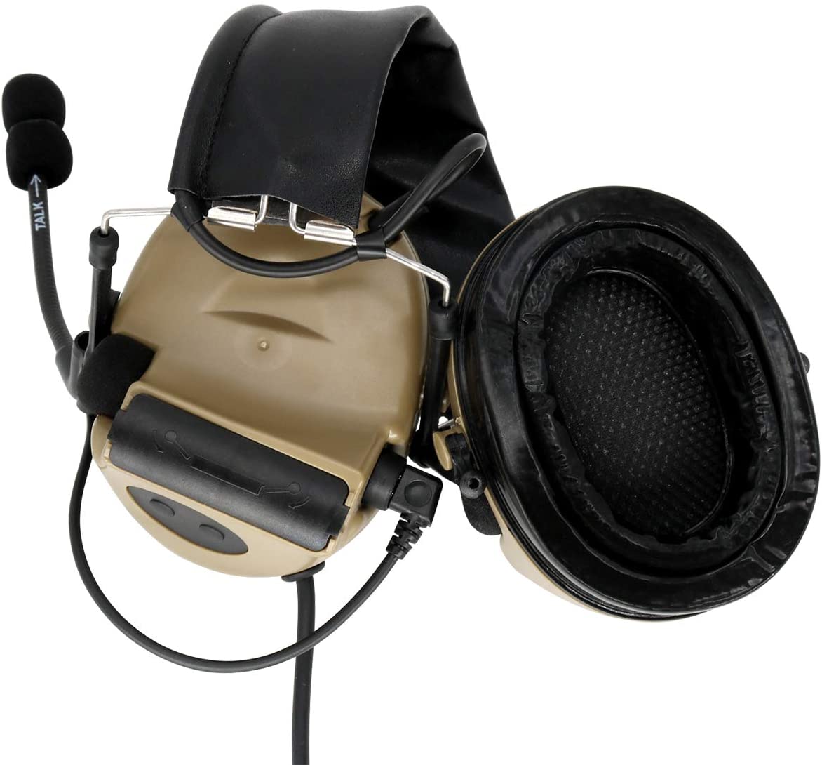 TAC-SKY C2 Tactical Headset Sound Amplification with Microphone for Airsoft Sports