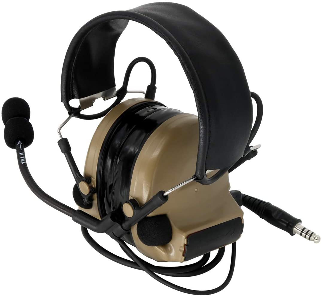 TAC-SKY C2 Tactical Headset Sound Amplification with Microphone for Airsoft Sports