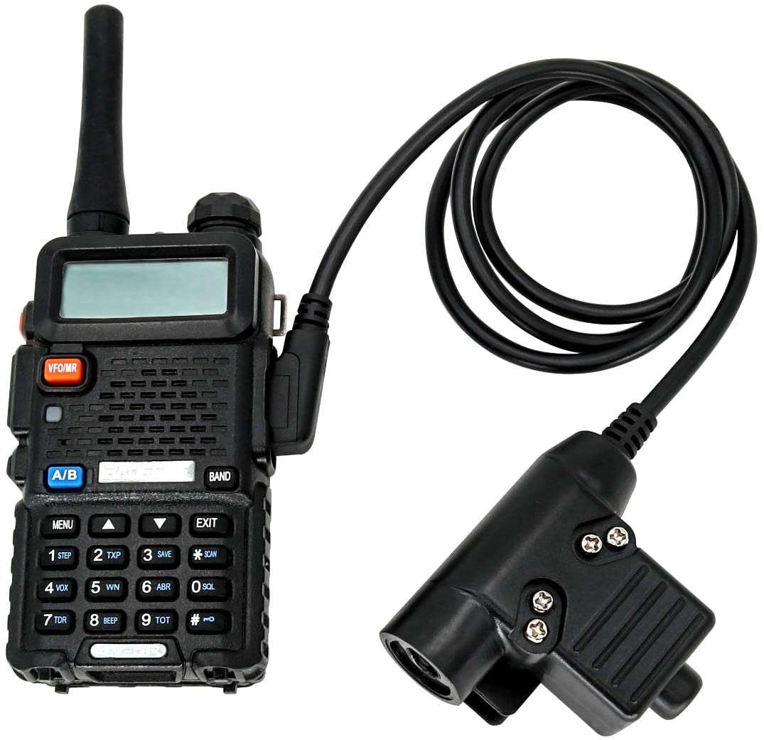 TAC-Sky U94 PTT System Adapter 2 Pin 7.0mm Plug Push to Talk for Kenwood/Baofeng Radio(Civilian Version)