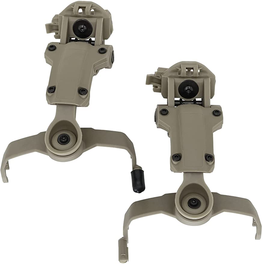 FMA Tactical Headset COMTAC II/ III Helmet ARC Rail Bracket Adapter (DE FMA Tactical Headset COMTAC II/ III Helmet ARC Rail Bracket Adapter (DE