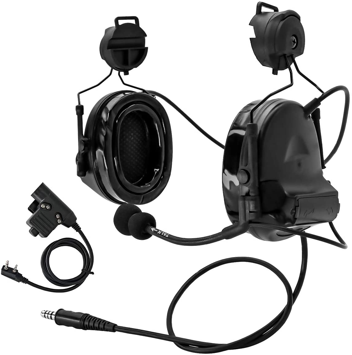 TAC-SKY C2 Tactical Headset Helmet Version With Rail Adapter Noise reduction Airsoft Hunting