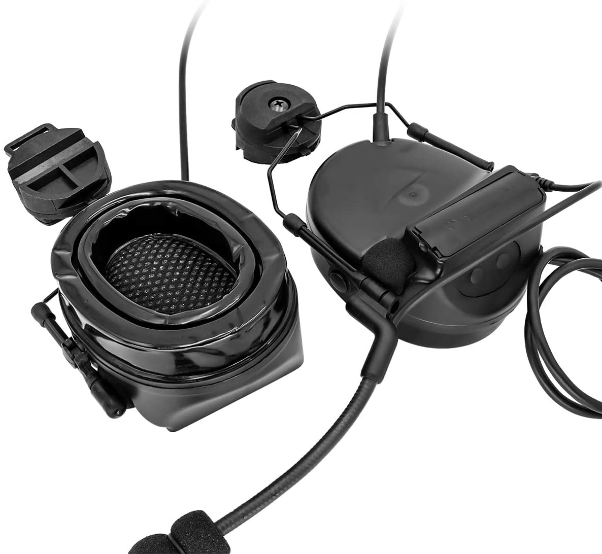 TAC-SKY C2 Tactical Headset Helmet Version With Rail Adapter Noise reduction Airsoft Hunting