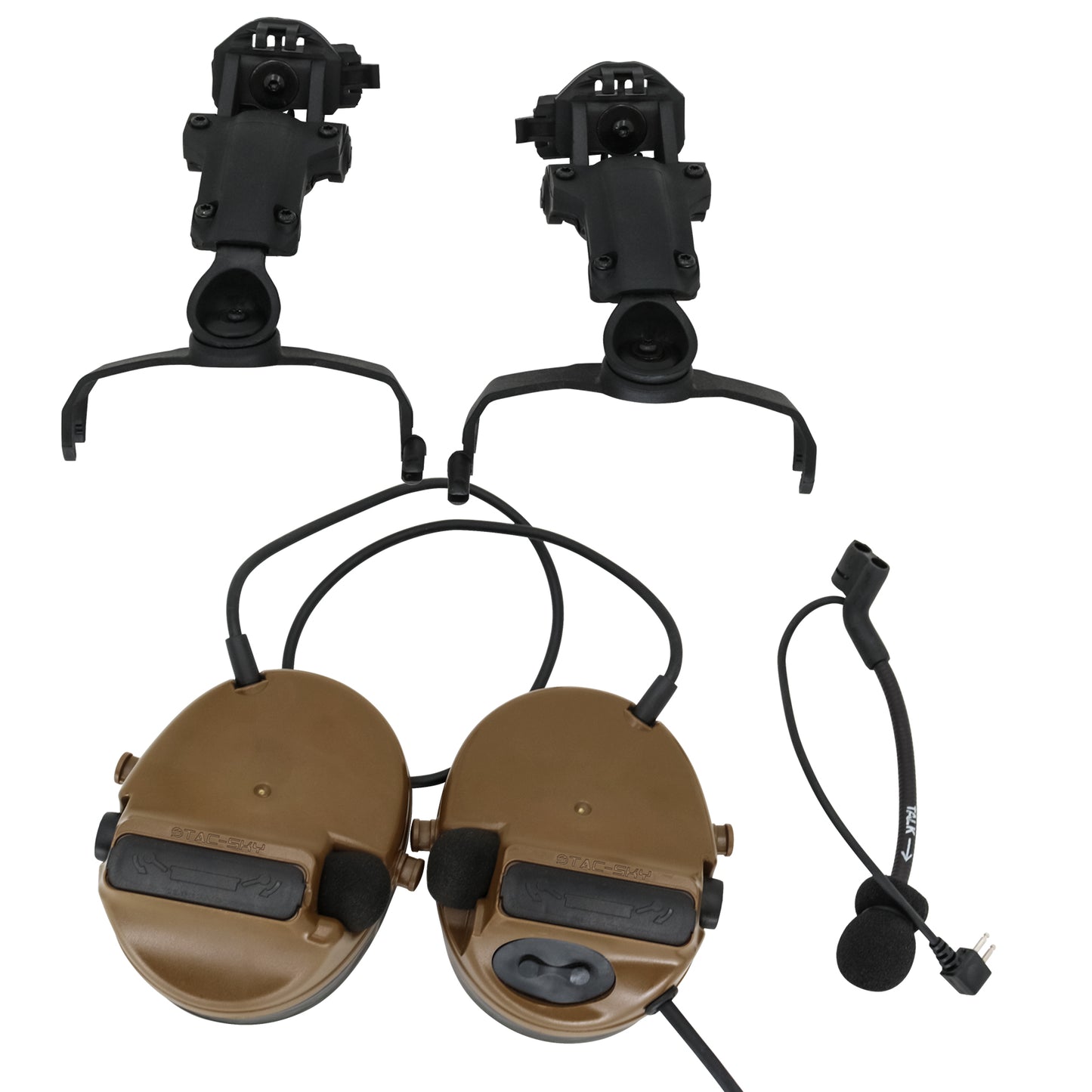 TAC-SKY C3 Tactical Headset Helmet Rail Adapter Version Noise Cancelling Headphones With U94 PTT Airsoft Hunting
