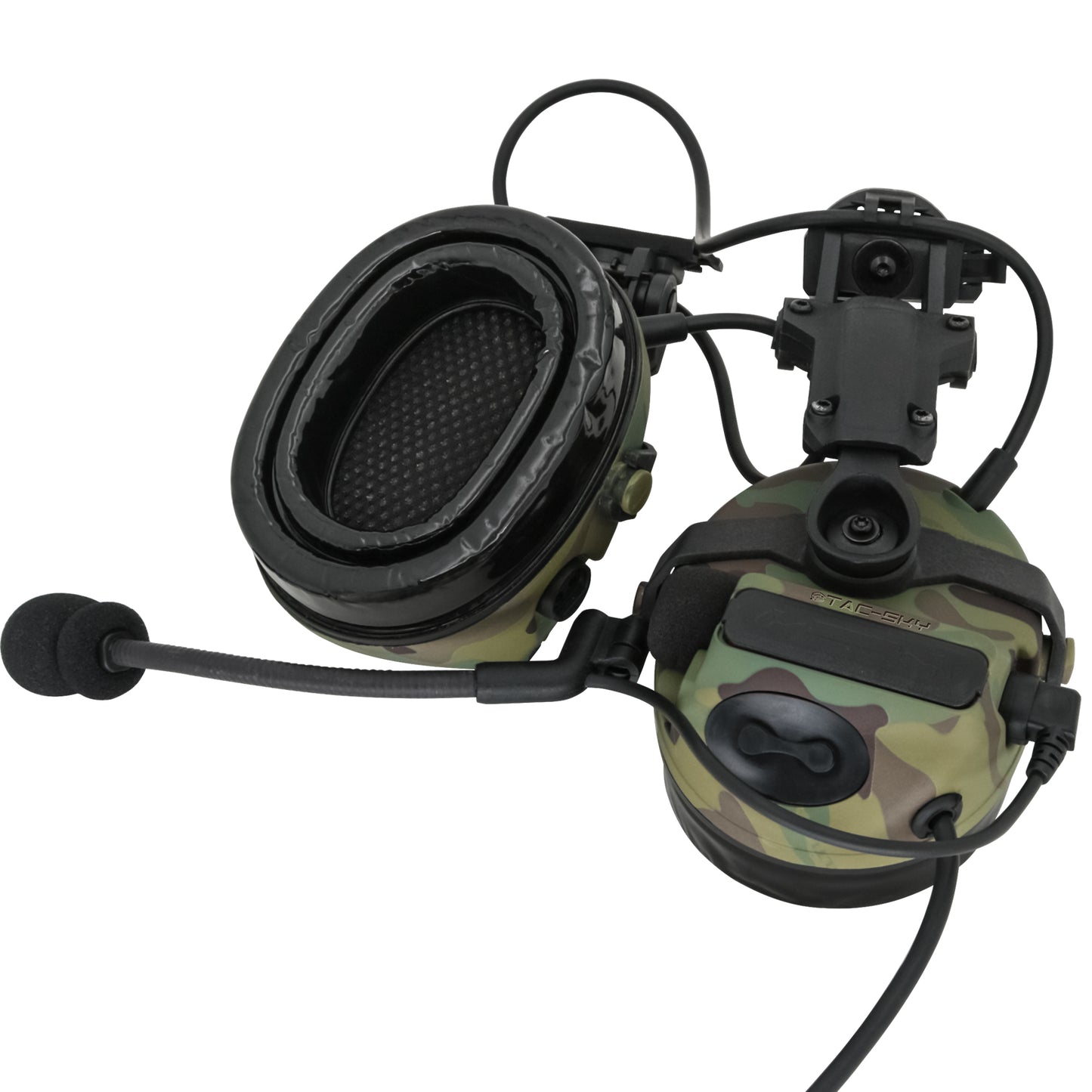 TAC-SKY C3 Tactical Headset Helmet Rail Adapter Version Noise Cancelling Headphones With U94 PTT Airsoft Hunting