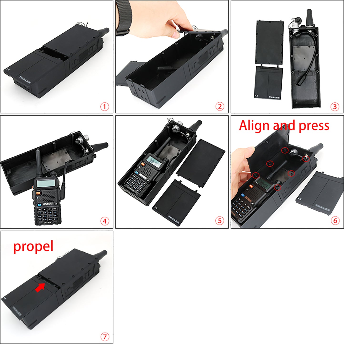 TAC-SKY Dummy Radio Case PRC-148 Walkie Talkie No Function Model 1:1 Airsoft Black