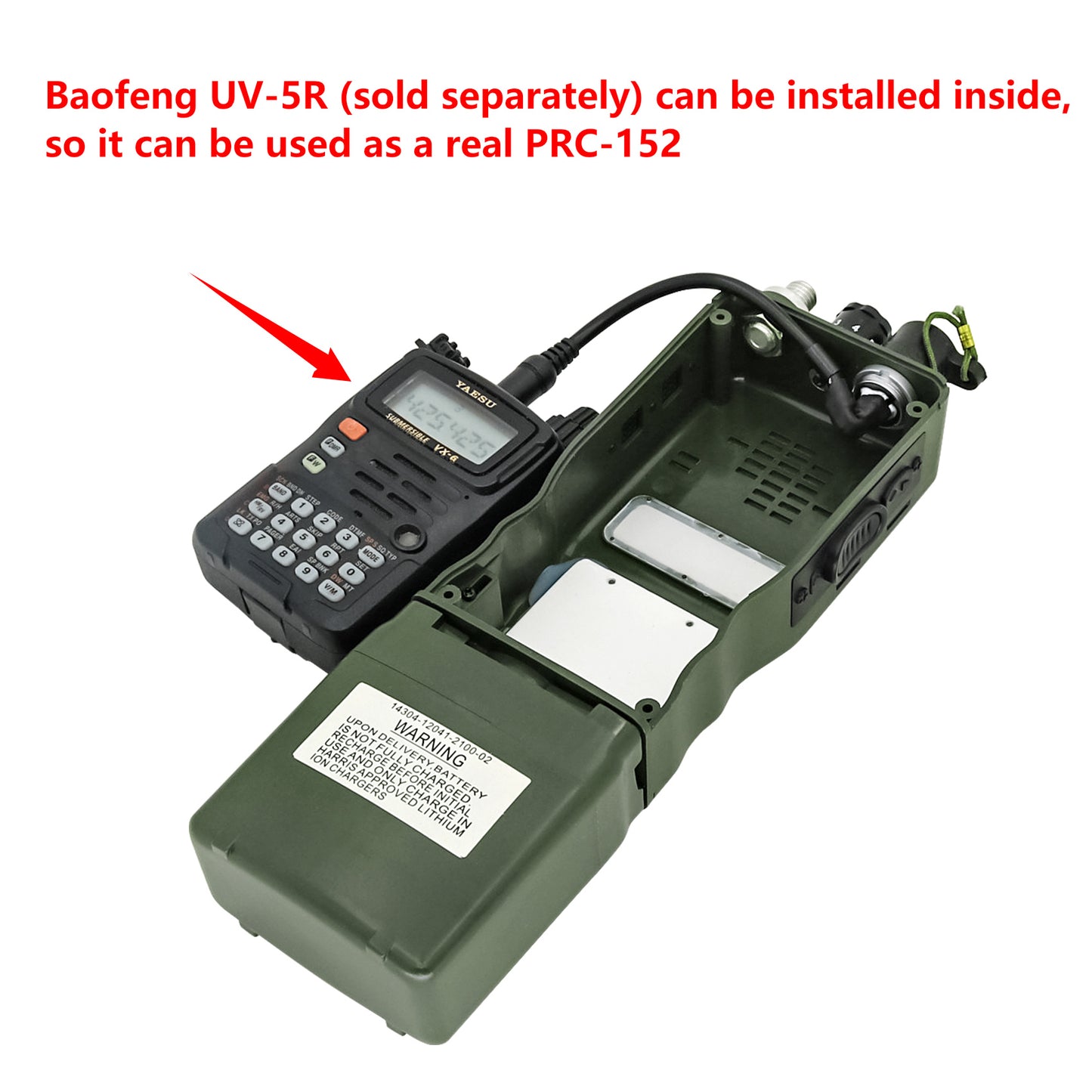 TAC-SKY Military Dummy Radio Case PRC-152 for Airsoft No Function Model 1:1 Green