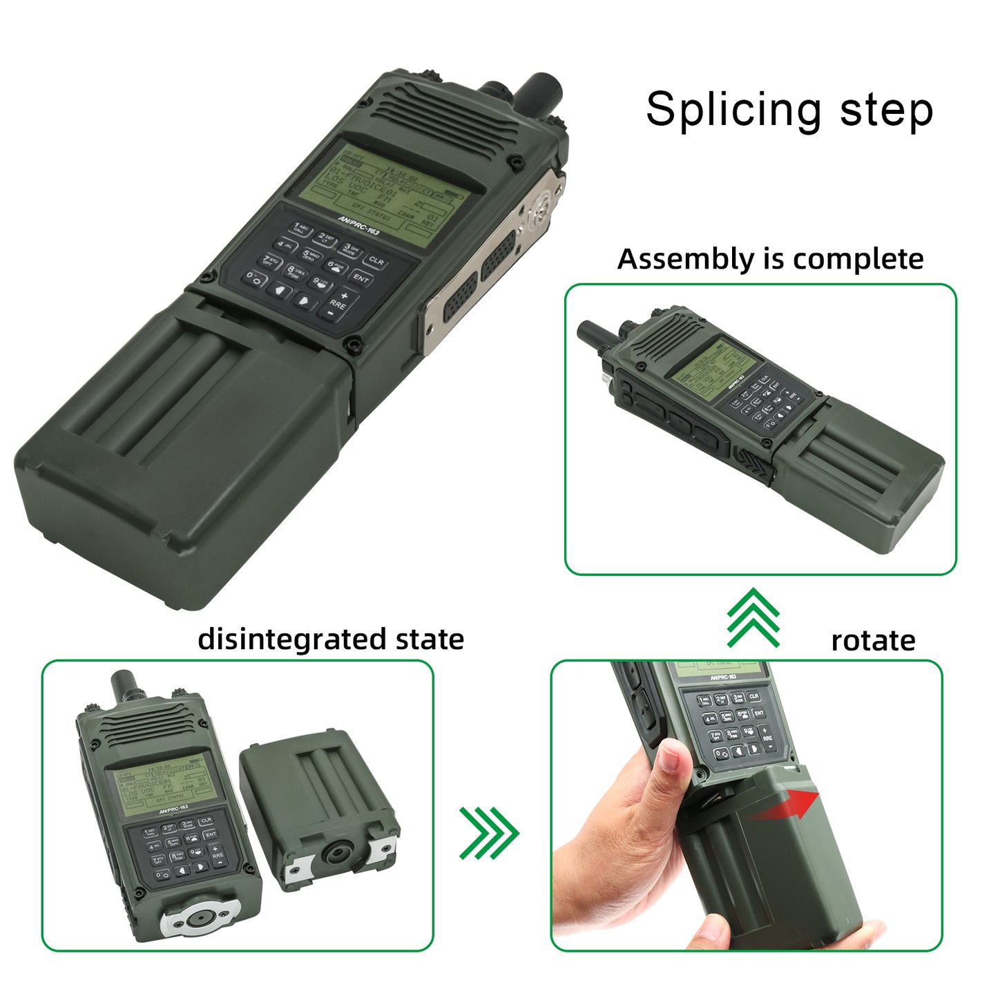 TAC-SKY Dummy Radio Case PRC-163 Military walkie-talkie dummy case for walkie-talkies 1:1Model Airsoft Hunting