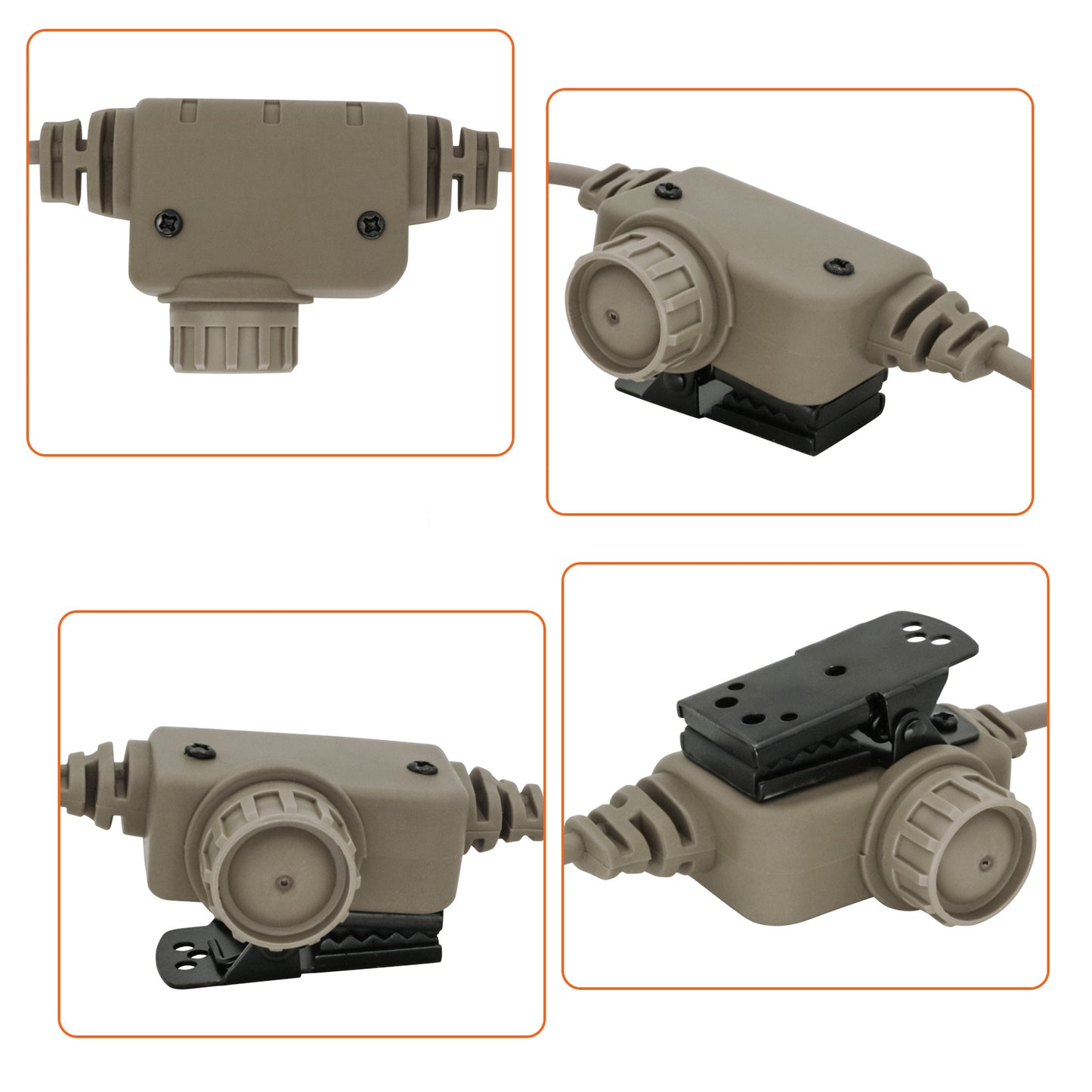 TS TAC-SKY PTT botton Compatible with COMTA Tactical Headset Compatible with ICOM/2pin