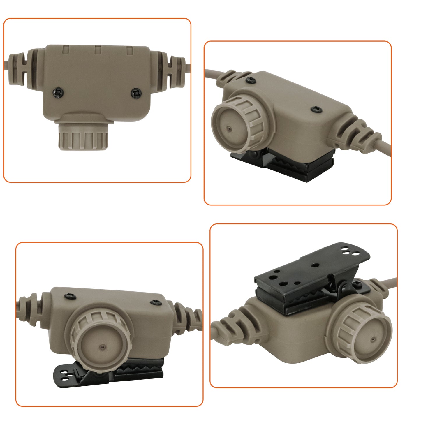 TAC-SKY PTT Compatible with COMTA Tactical Headset Compatible with VERTEX/YAESU/1pin