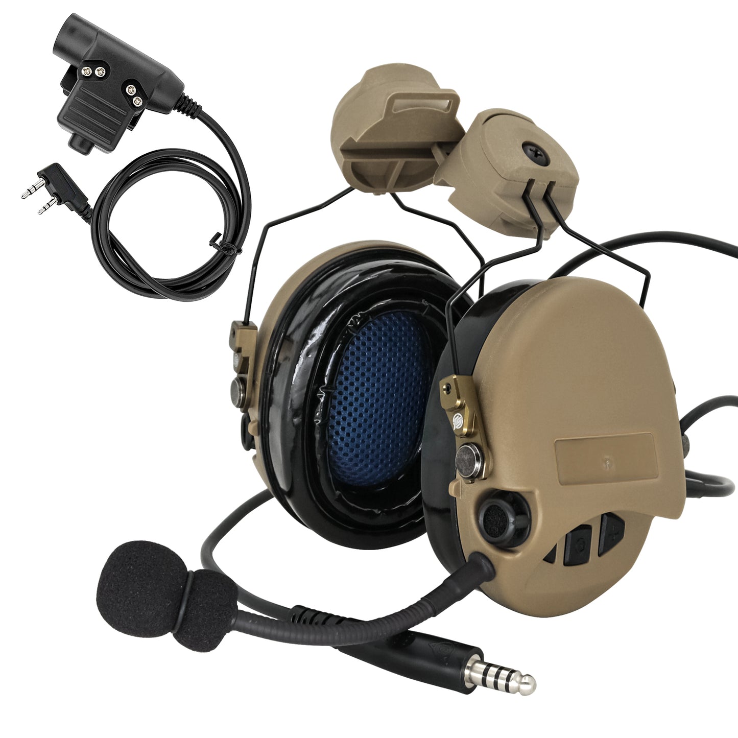TAC-SKY Tactical Headset ARC rail track adapter version Noise Canceling Headphones for airsoft shooting