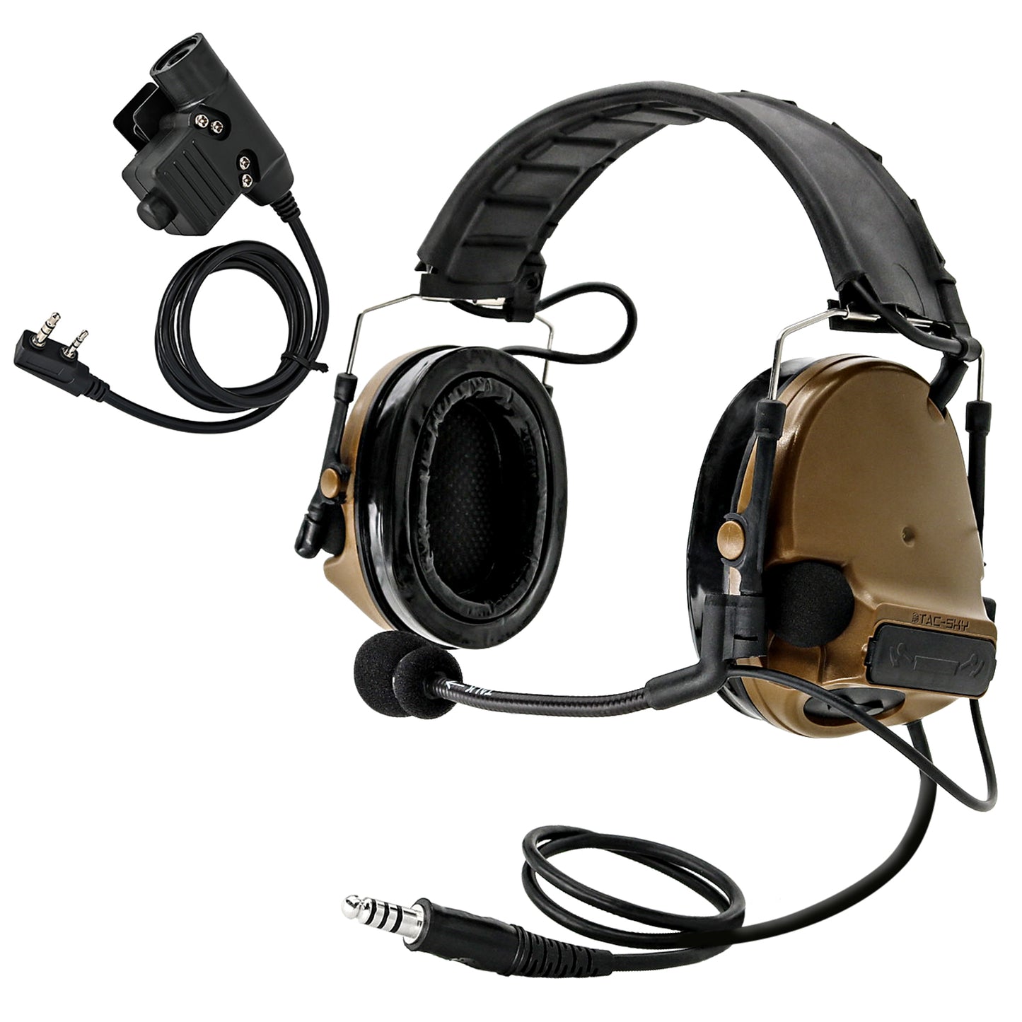 TAC-SKY C3 Tactical Headset Noise-canceling airsoft protective gear with microphone and kenwoodPTT