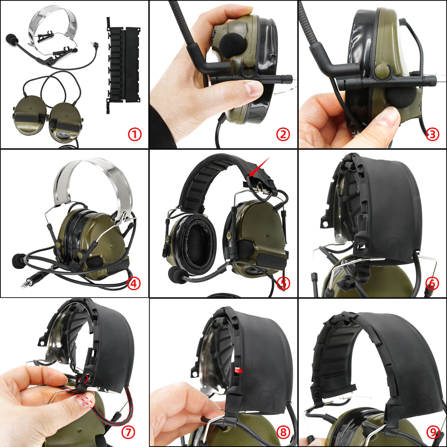 TAC-SKY C3 Tactical Headset Noise-canceling airsoft protective gear with microphone and kenwoodPTT