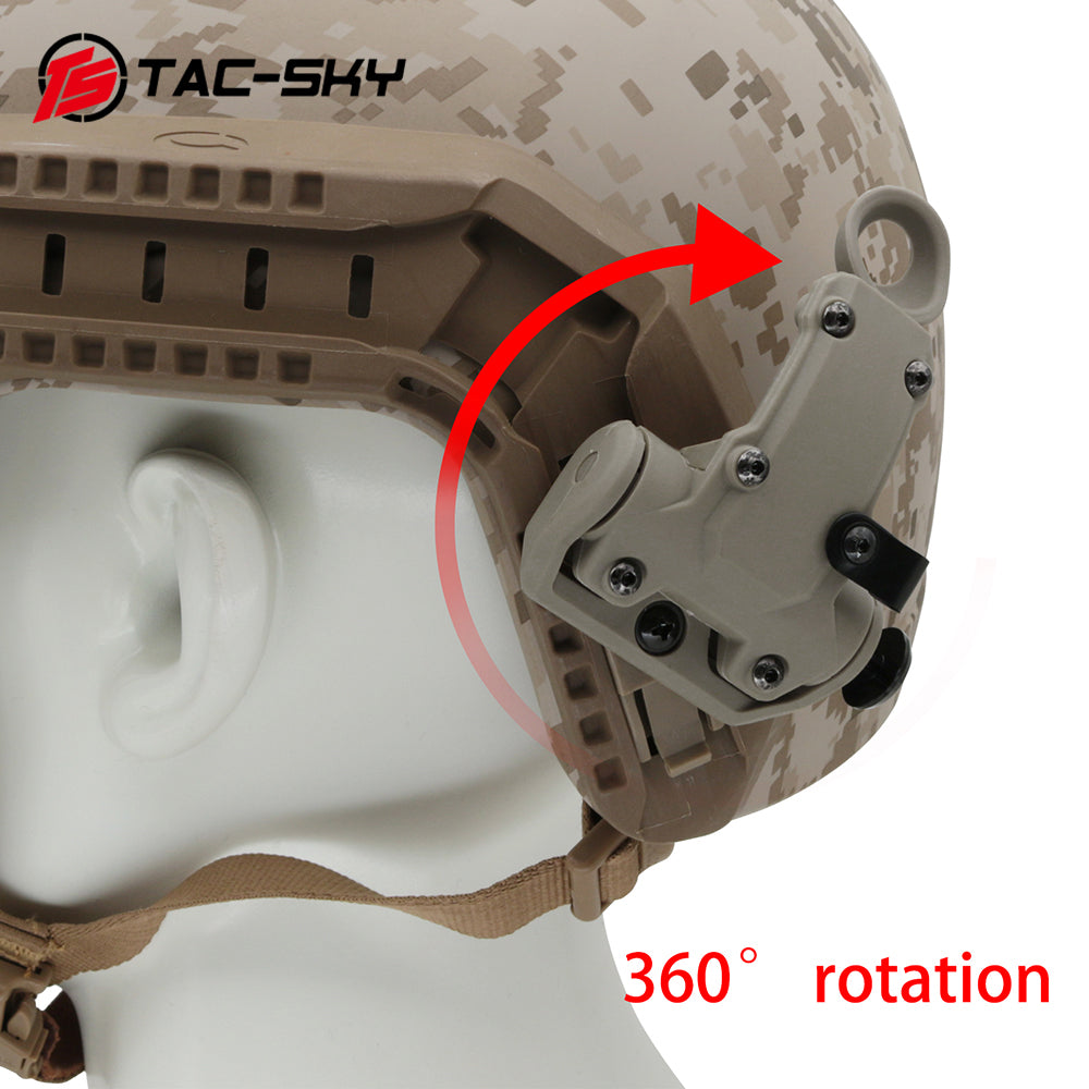 TAC-SKY Tactical Airsoft Sports Helmet Adapter ARC Rail Mount Accessory Compatible with RAC Headsets and Helmets with ARC Rails