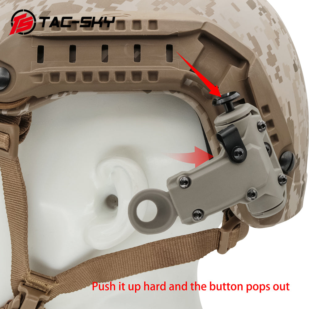 TAC-SKY Tactical Airsoft Sports Helmet Adapter ARC Rail Mount Accessory Compatible with RAC Headsets and Helmets with ARC Rails
