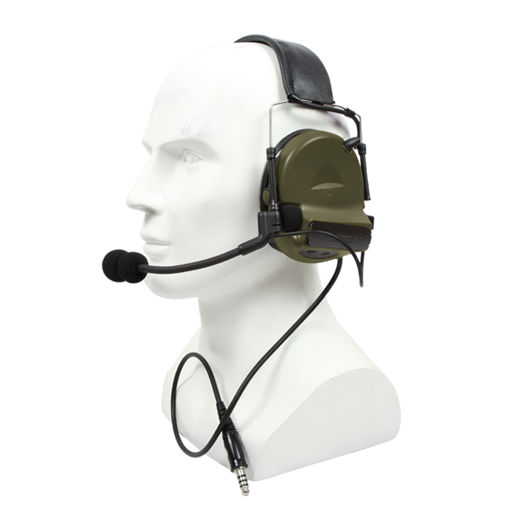 TAC-SKY C2 Tactical Headset Sound Amplification with Microphone for Airsoft Sports