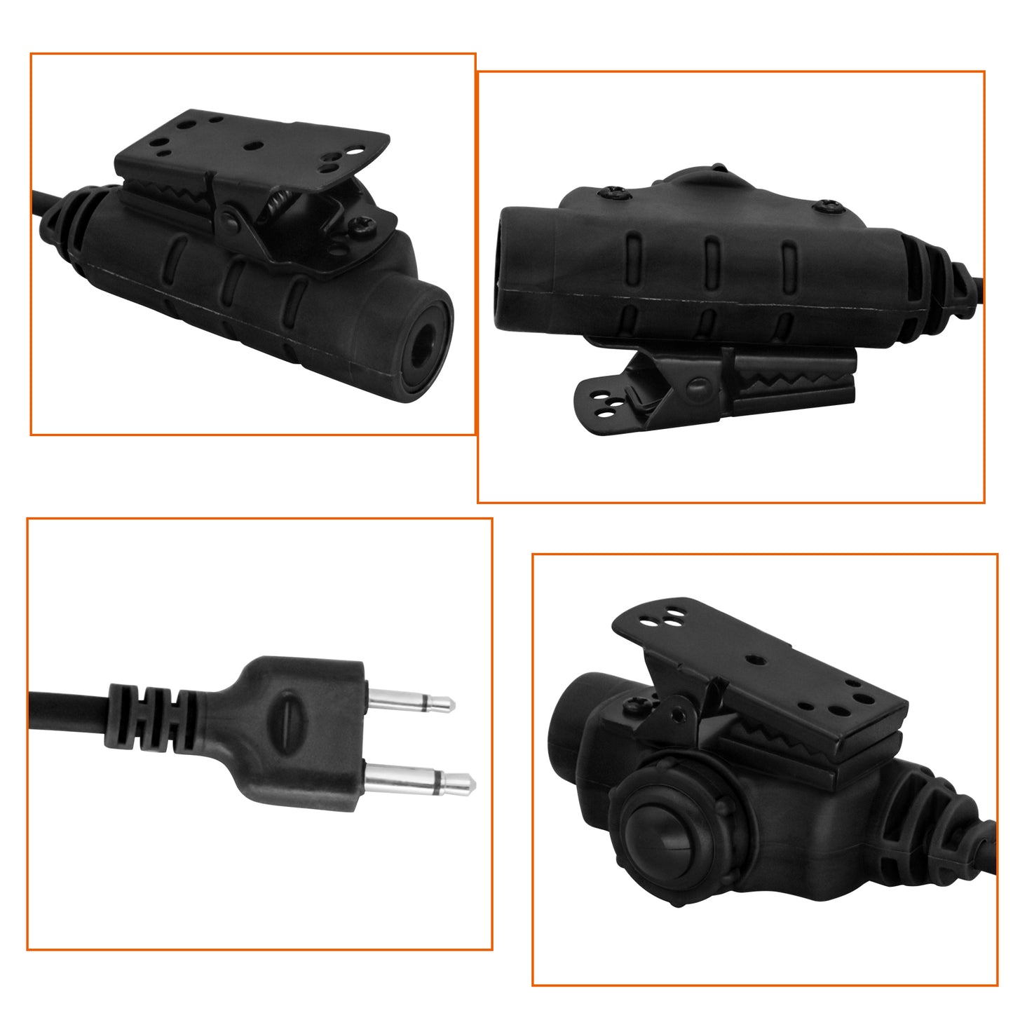 TAC-SKY U94 V2 PTT ICOM 2pin for Tactical Headset