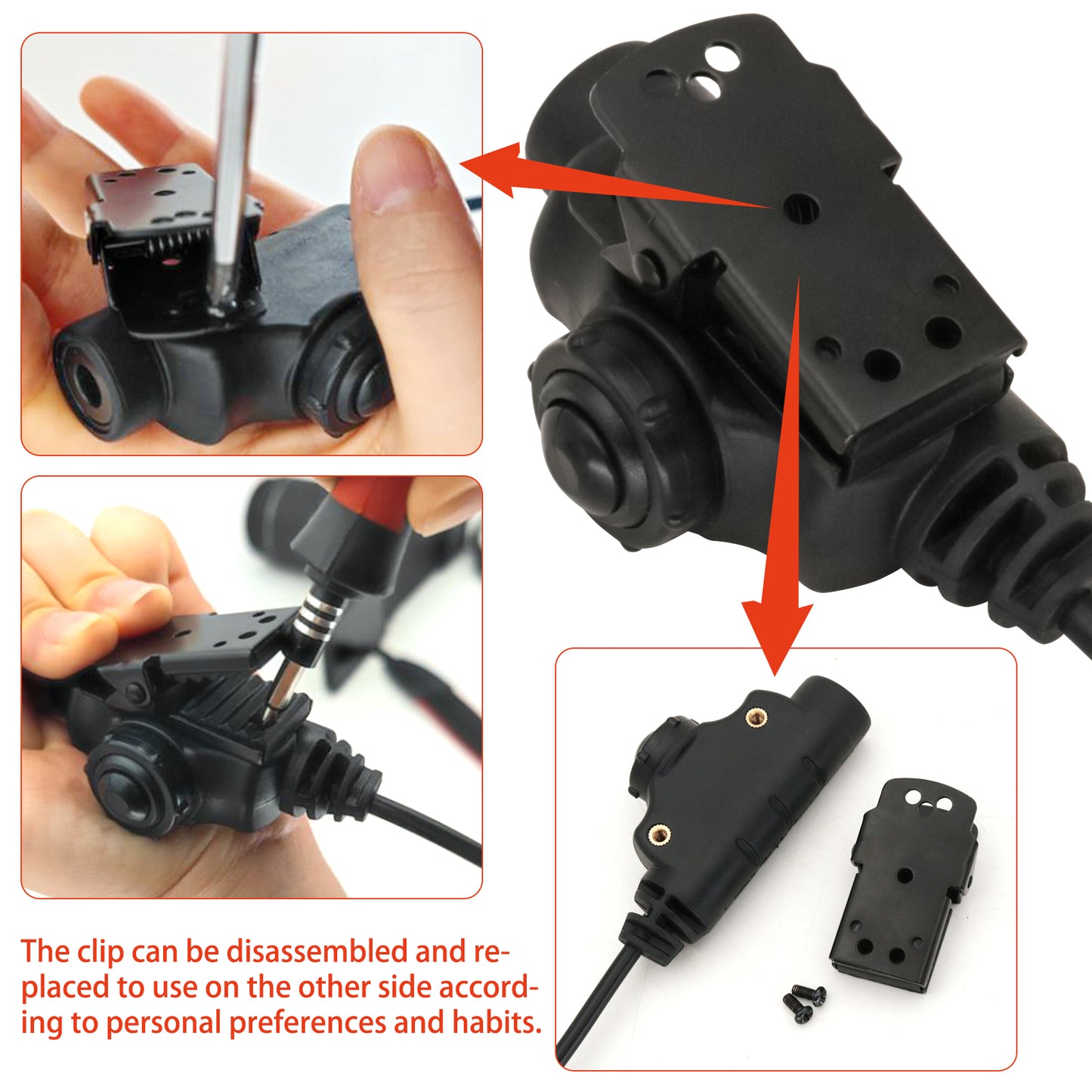 TAC-SKY U94 V2 PTT ICOM 2pin for Tactical Headset