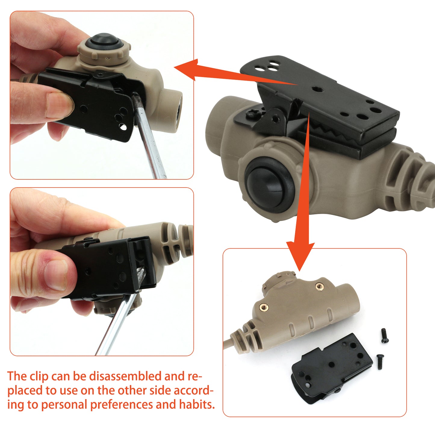 TAC-SKY U94 V2 PTT ICOM 2pin for Tactical Headset