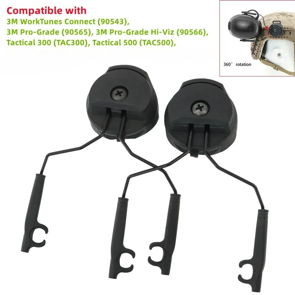 Tactical Head ARC Rail Adapter, Compatible with 3M Pelto TACTICAL 300/500 Hearing Protection Shooting Headphones