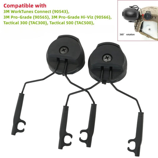 Tactical Head ARC Rail Adapter, Compatible with 3M Pelto TACTICAL 300/500 Hearing Protection Shooting Headphones