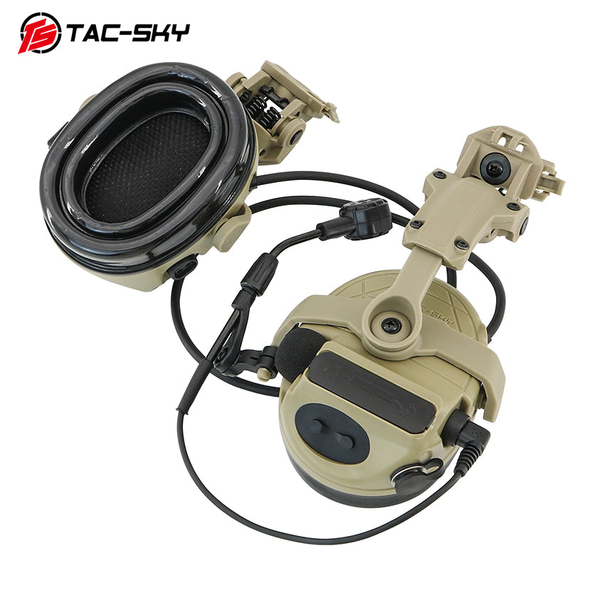 TAC-SKY Tactical C5 PRO 2.0 Headset  Mount with ARC Helmet Rail  Detachable Cable Condenser Microphone
