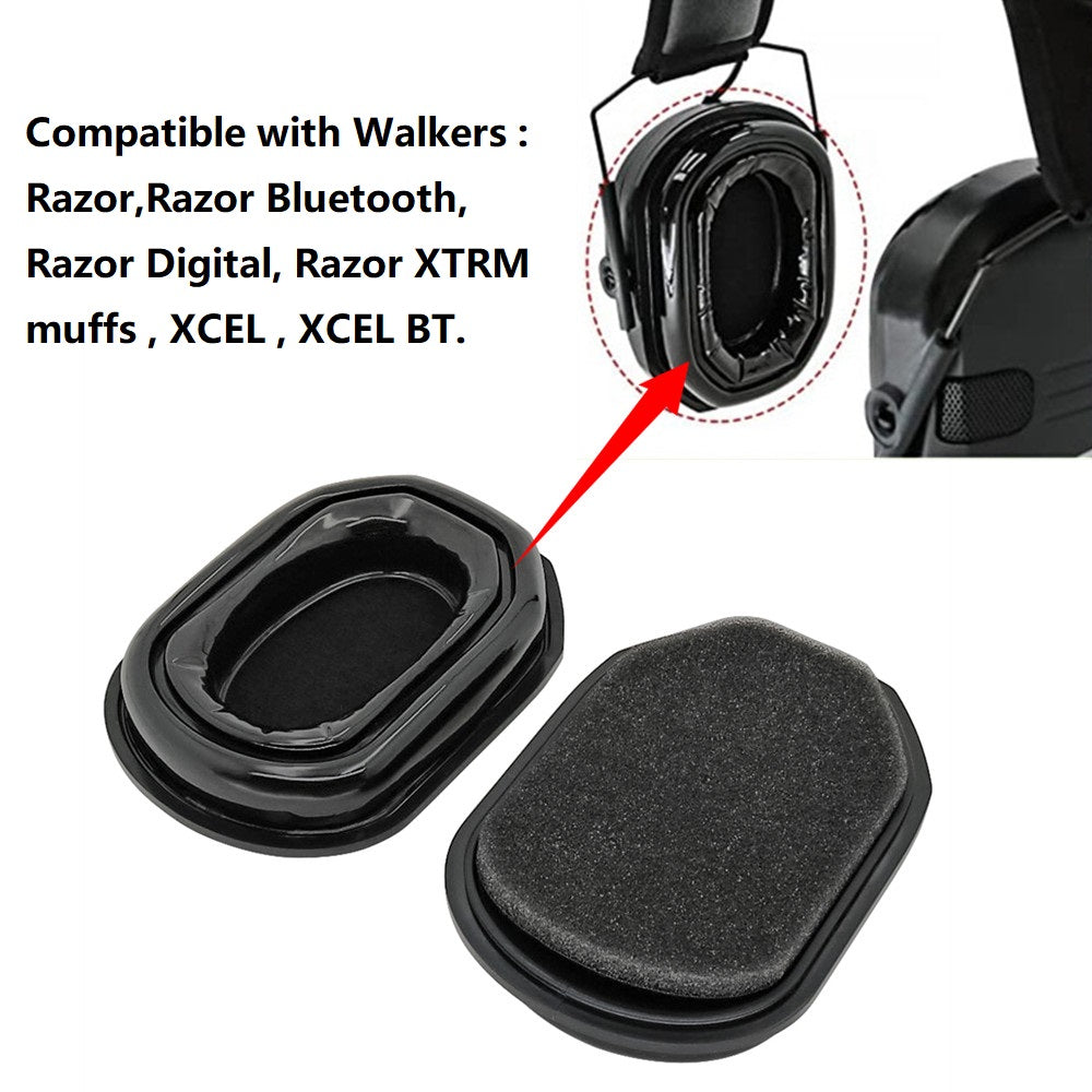 TS TAC-SKY Tactical Headset Accessory Silicone Earmuffs Compatible with Walker's Razor Headset