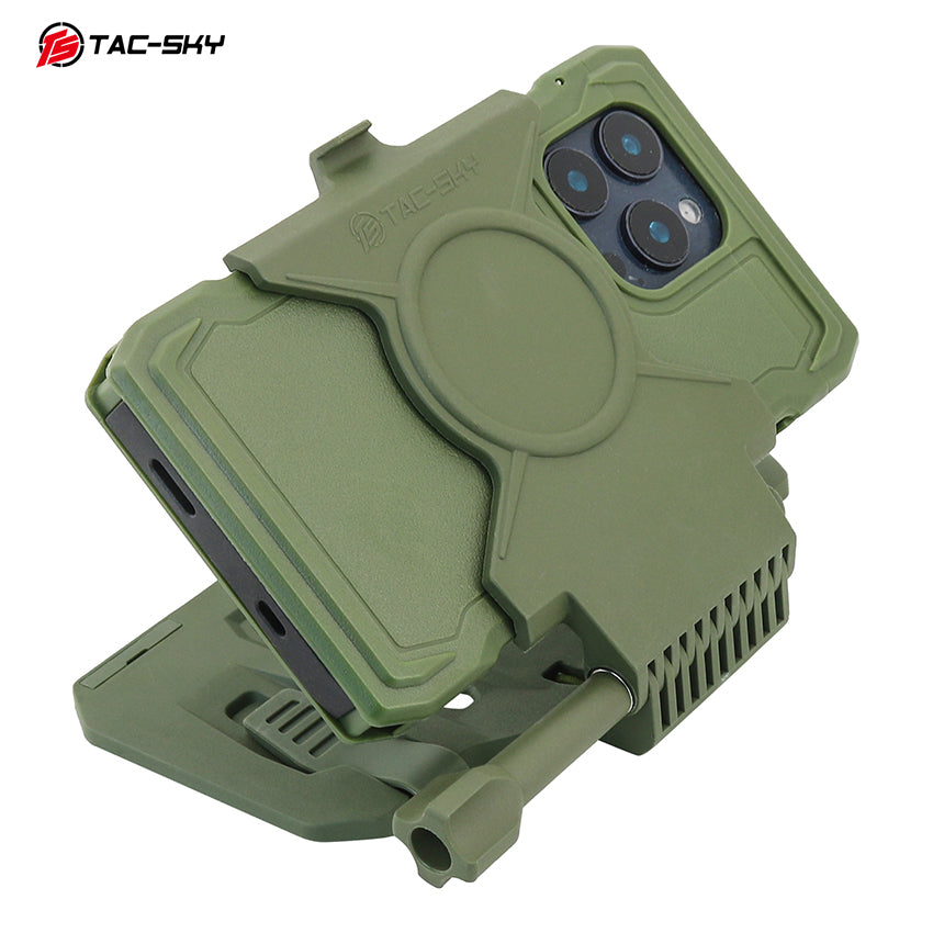 TAC-SKY MOLLE Chest Phone Holder Back-Insert Style Tactical Phone Mount for  for iPhone 14–15 Pro Size M