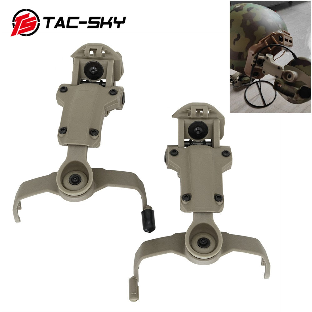 TAC-SKY Tactical MLOK Rail Helmet Adapter, Compatible with MTEK FLUX PTS helmets, for COMTA II, III, IV, and XPI  headsets