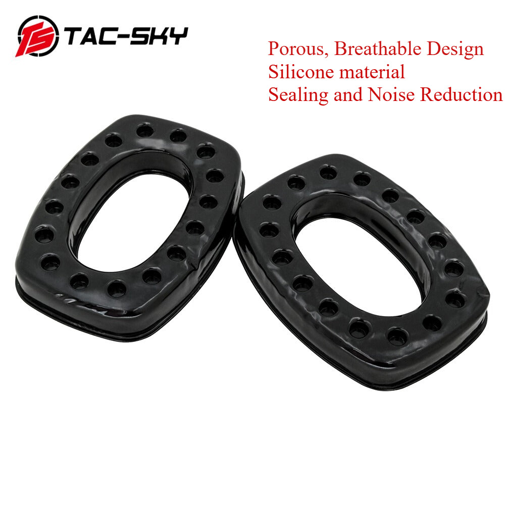 TAC-SKY Tactical Headset Silicone Ear Cushions, Compatible with Howard Wright Headsets Porous, Breathable Design