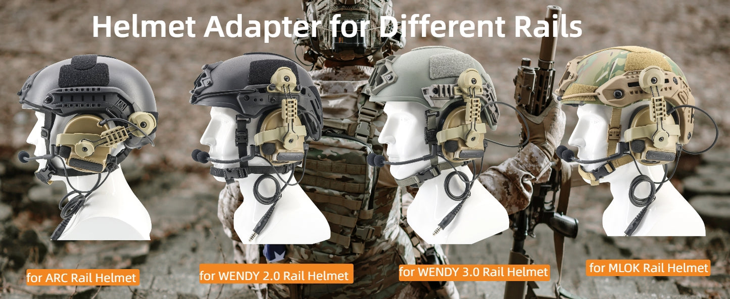 TAC-SKY Tactical Helmet Adapter for Wendy 2.0 Mount Compatible with COMTA II/III/V Shooting Headsets