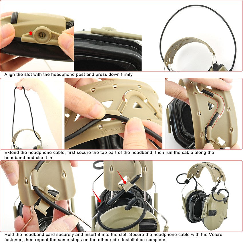 TAC-SKY Tactical Headband for Headphones Replacement Headband for Walker Headphones Shooting Ear Muffs