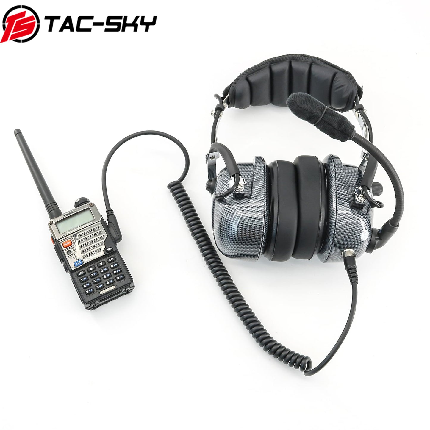TAC-SKY Tactical K-Plug 2 PIN To 5 Pin Cord Cable for Baofen UV5R Handheld Radios and Headset