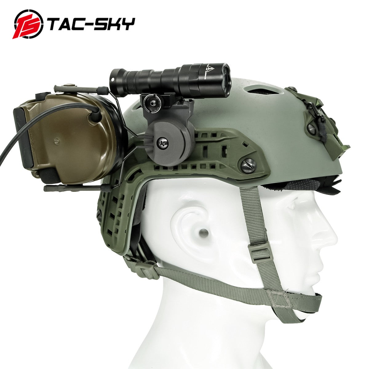 TAC-SKY Tactical Flashlight Mount Rail Accessories, Compatible with Comta I / III Head-Mounted Device Accessories
