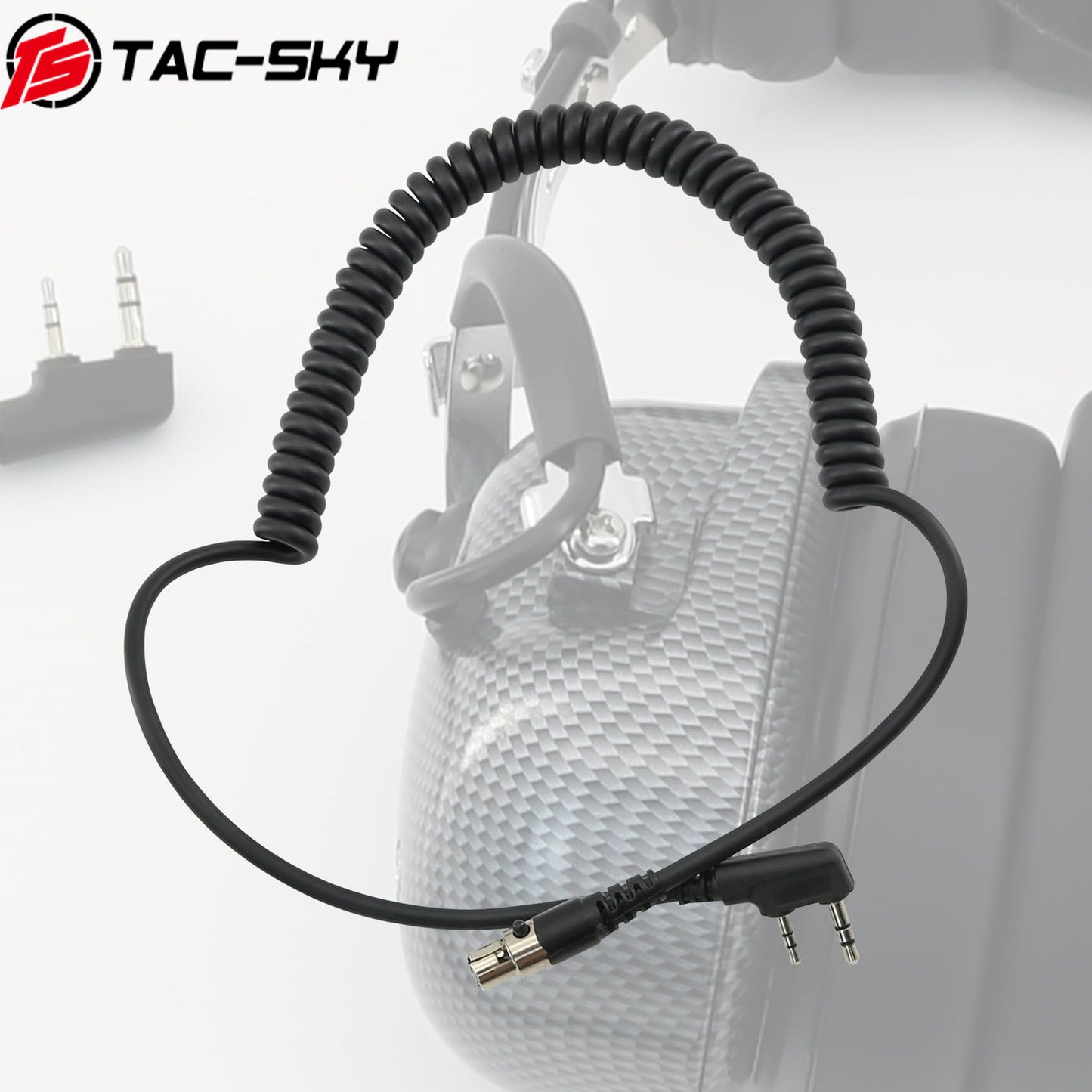 TAC-SKY Tactical K-Plug 2 PIN To 5 Pin Cord Cable for Baofen UV5R Handheld Radios and Headset