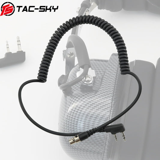 TAC-SKY Tactical K-Plug 2 PIN To 5 Pin Cord Cable for Baofen UV5R Handheld Radios and Headset